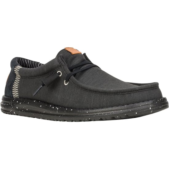 HEYDUDE Wally Elevated Basics Canvas Herren Schwarz Bootsschuhe - Image 1
