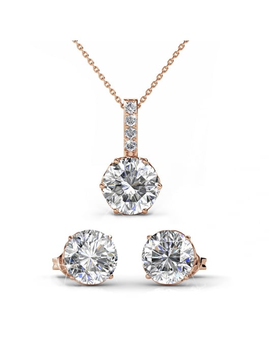 Kristine Set - Rose Gold und Kristall - Image 1