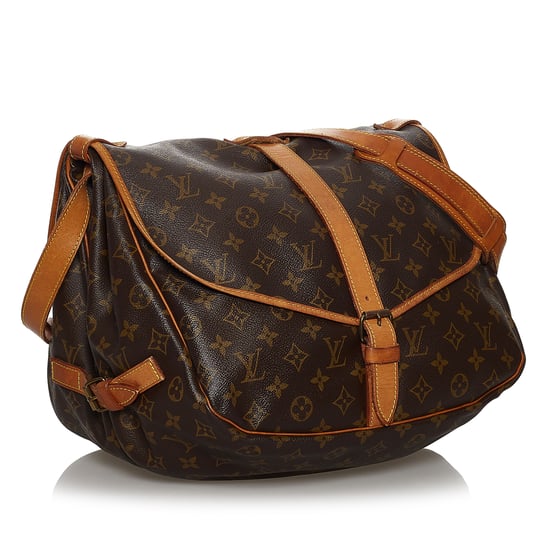 Vintage Louis Vuitton Monogram Saumur 35 Brown