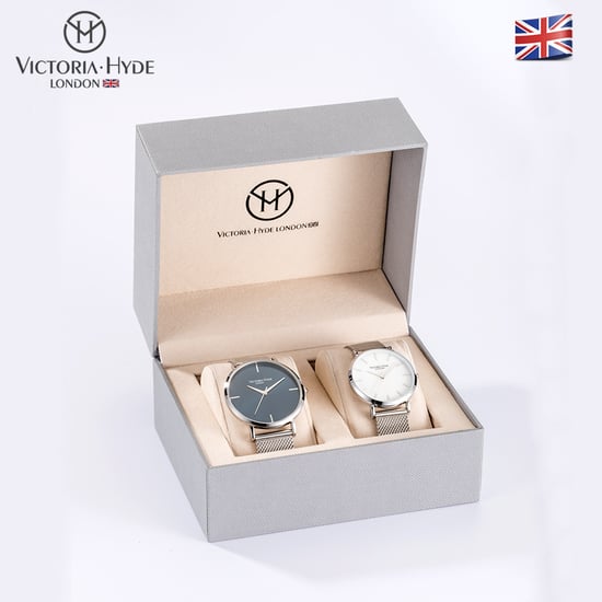 VICTORIA HYDE Paar Uhren Geschenk-Set Silber - Image 3