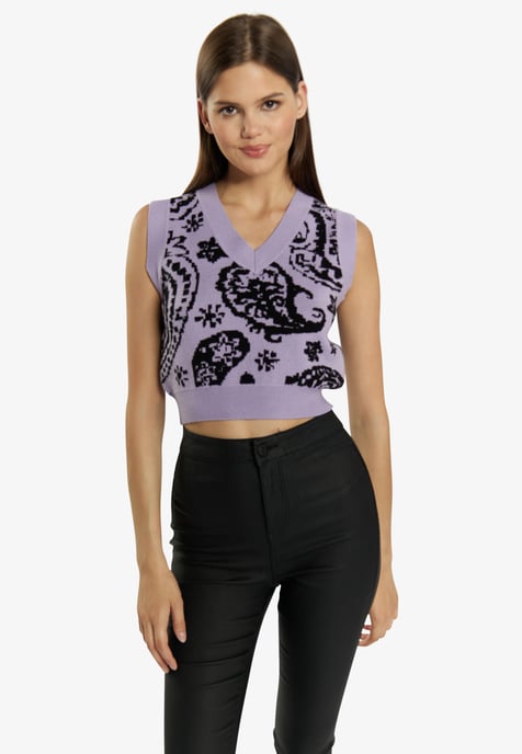 Mymo strickpullunder Damen violett - Image 3