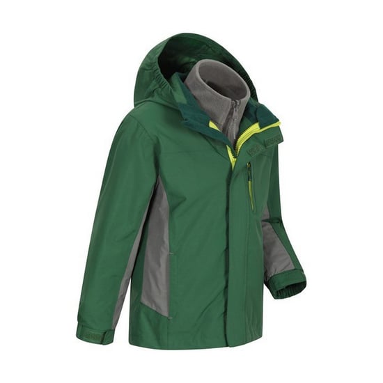 Mountain Warehouse Childrens/Kids Cannonball 3 in 1 Wasserdichte Jacke (Khaki) - Image 4
