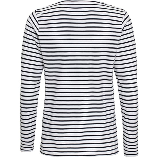 Asquith & Fox Herren Mariniere Coastal Langarm T-Shirt (Weiß/Marine) - Image 2