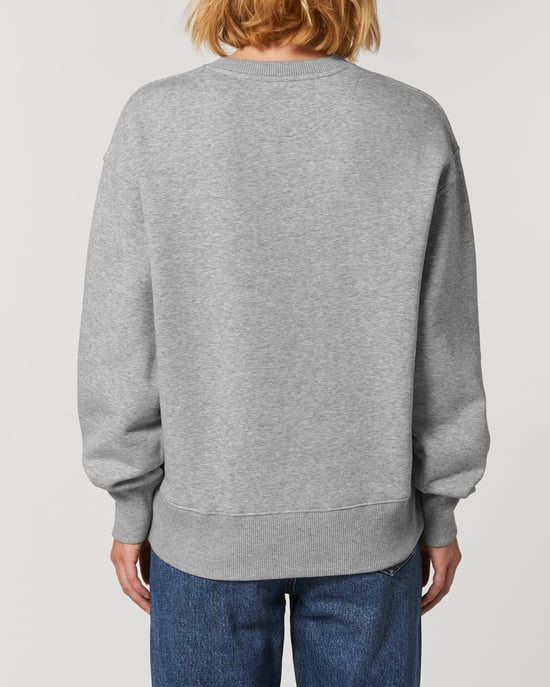 Dualism Unisex Relaxed Crew Neck Sweatshirt in Grey