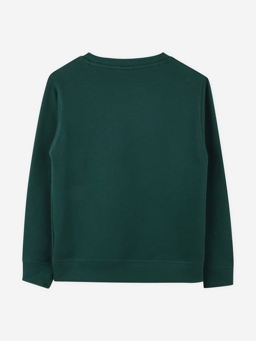 Hugo Boys Logo Print Sweatshirt in Green