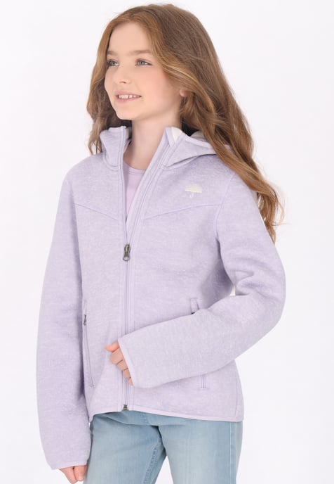 Schmuddelwedda Strickfleecejacke Mädchen Grauviolett Melange - Image 3