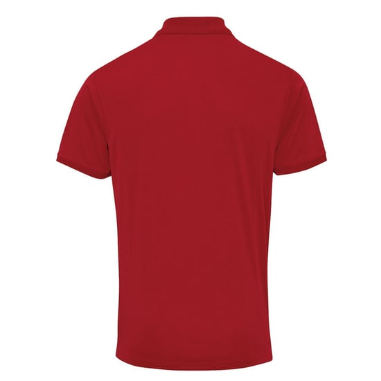 Premier Mens Coolchecker Pique Short Sleeve Polo T-Shirt (Burgund) - Image 2