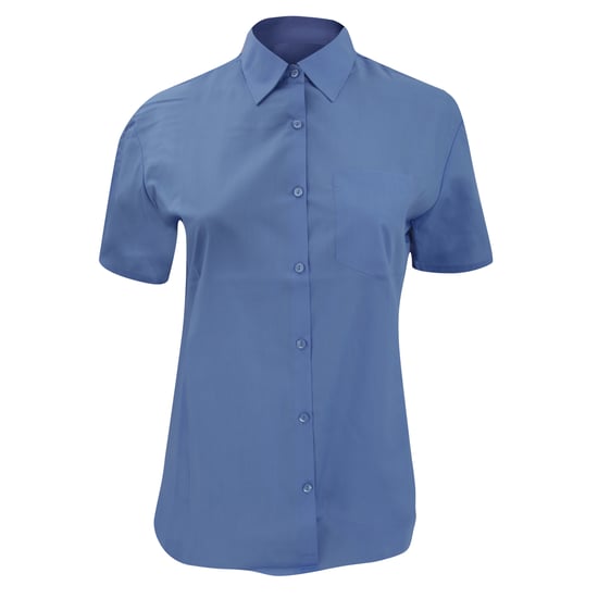 Russell Collection - Bluse mit kurzen Ärmeln - Damen (Hellblau) - Image 2