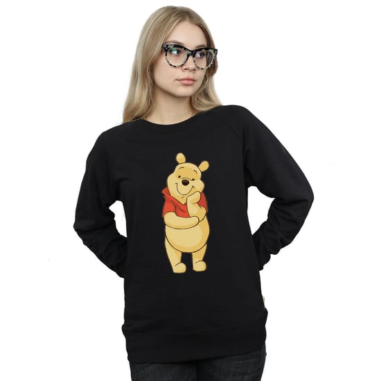Disney Womens/Ladies Winnie The Pooh Cute Sweatshirt (Black)