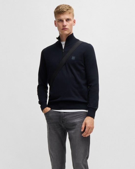 BOSS Orange Kanobix S Herren 1/4 Zip Pullover - Image 2