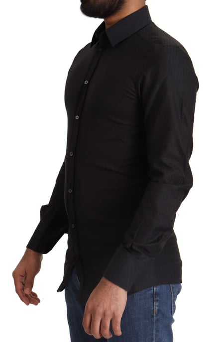 Dolce & Gabbana Black GOLD Baumwoll Slim Fit Hemd für formelle Anlässe - Image 2