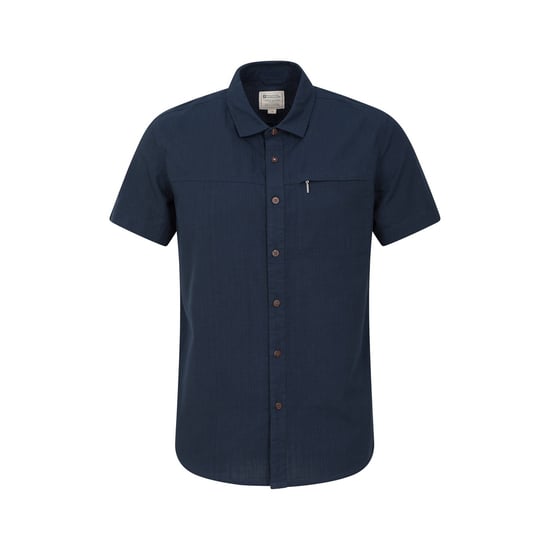 Mountain Warehouse Herren Kokosnuss Slub Kurzarm-Shirt (dunkelblau) - Image 1