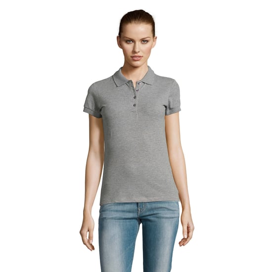 SOLS Womens/Ladies Passion Pique Short Sleeve Polo Shirt (Grau meliert) - Image 4