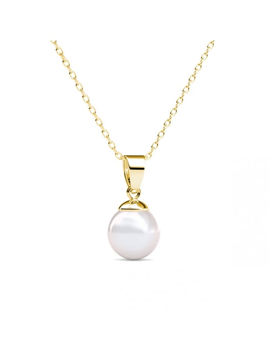 Vollmond-Perlen-Anhänger - Gold und Kristall - Image 4