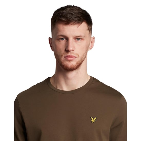 Olivgrünes T-Shirt mit Lyle & Scott-Markenlogo auf der Brust - Image 2