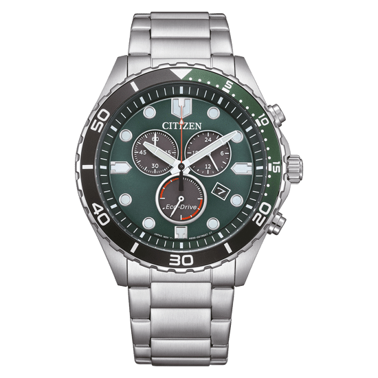 Citizen Of Sporty Aqua Herren Silberuhr AT2561-81X - Image 1