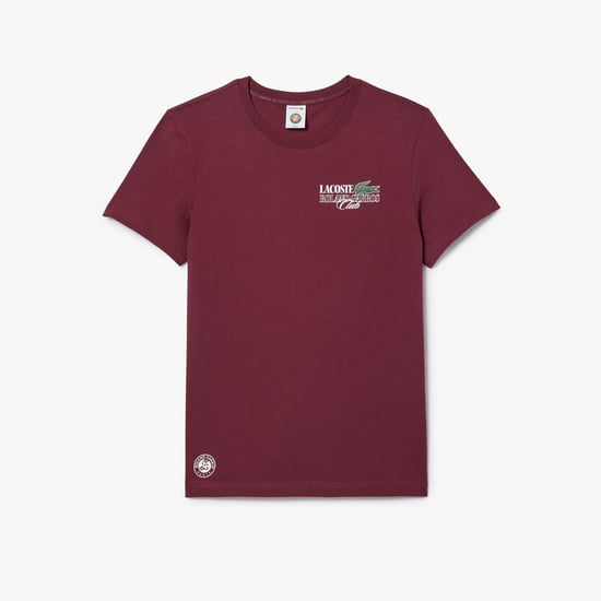 Men's Lacoste Roland-Garros Edition Cotton Tennis T-Shirt in Red