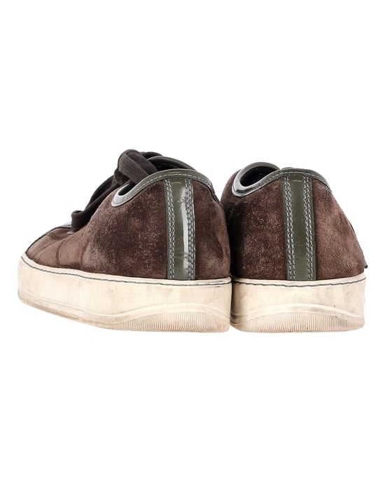 Lanvin Klassische Tennis Sneakers aus braunem Wildleder - Image 3