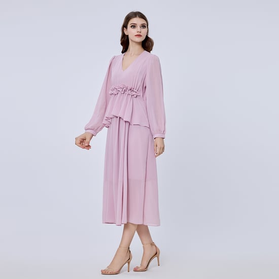 Langes Rüschenkleid aus Chiffon - Image 3