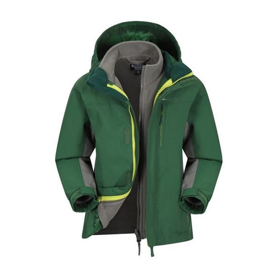 Mountain Warehouse Childrens/Kids Cannonball 3 in 1 Wasserdichte Jacke (Khaki) - Image 5
