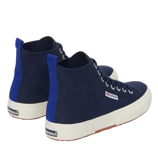 Superga - Herren/Damen Unisex High Tops "2750", Baumwolle (Marineblau/Spektrum Blau/Avorio) - Image 2