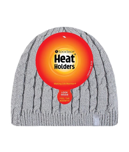 Damen gerippt Kabel stricken Fleece gefüttert Thermal gestrickt Beanie Hut - Image 2