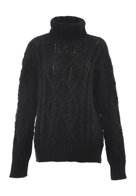 Mymo Rollkragenpullover Damen schwarz - Image 1