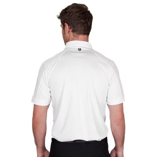 Island Green - Poloshirt Abgesteppt für Herren - Emblem (Weiß) - Image 2
