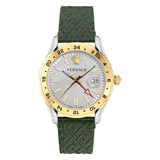 Versace Greca Time Gmt Men's Green Watch VE7C00223