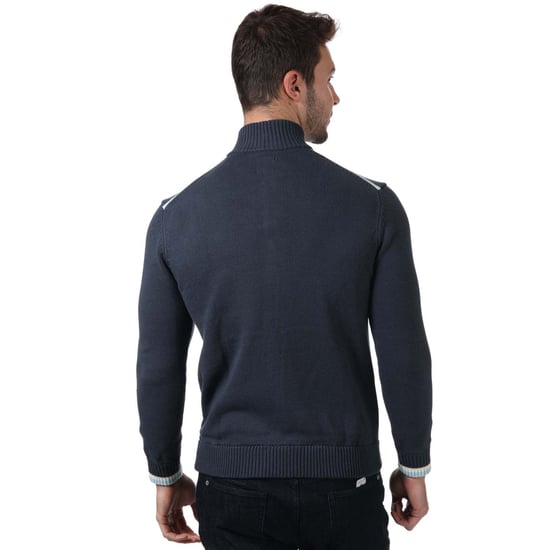 Men's Pretty Green Tilby Knit Track Top in Navy