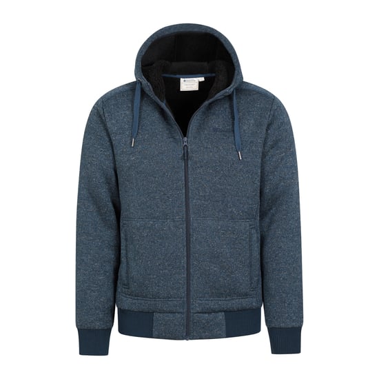 Mountain Warehouse Herren Nevis II Kunstpelz Hoodie (dunkelblau) - Image 5