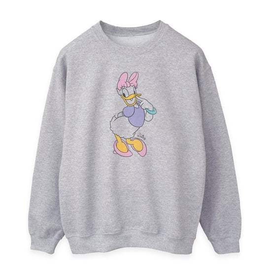 Disney Womens/Ladies Classic Daisy Duck Heather Sweatshirt (Heather Grey)
