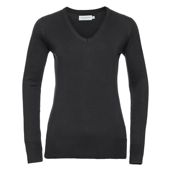 Russell Collection Damen Strickpullover mit V-Ausschnitt (Schwarz) - Image 1