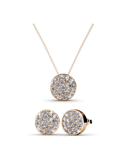Rundes Set - Roségold und Kristall - Image 1