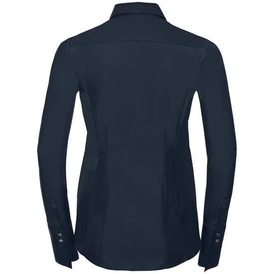Russell Collection - "Ultimate" Formelles Hemd für Damen Langärmlig (Leuchtend Navy-Blau) - Image 2