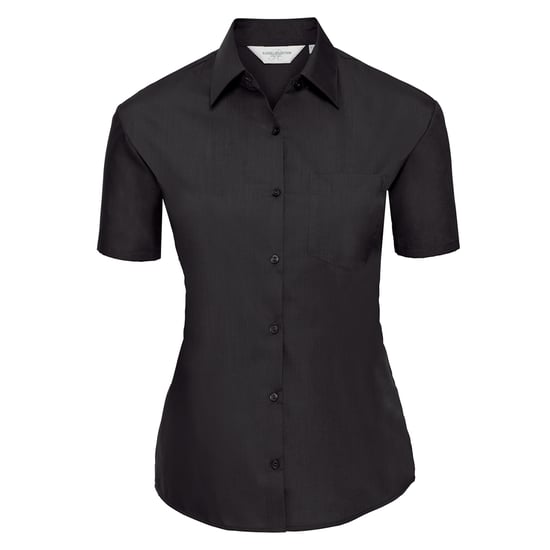 Russell Collection - "Classic" Hemd Pflegeleicht für Damen kurzärmlig (Schwarz) - Image 1