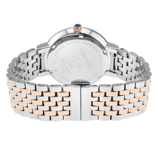 GV2 Damen Genoa 12535 Schweizer Quarz Perlmutt Diamant zweifarbig Edelstahl Uhr - Image 2