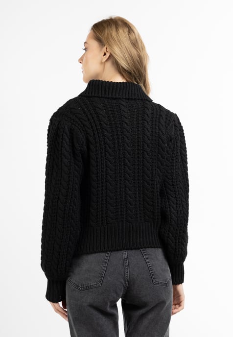 Dreimaster Strick Pullover Damen SCHWARZ - Image 4