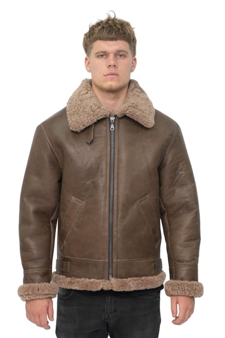 Men's B3 WW2 sheepskin Houston flight jacket