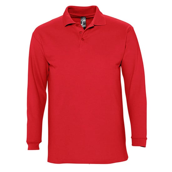 SOLS - "Winter II" Poloshirt für Herren/Damen Unisex Langärmlig (Rot) - Image 1