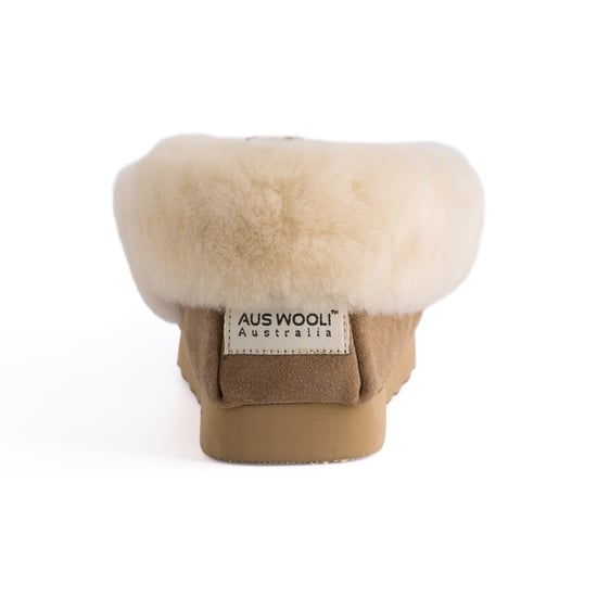 Aus Wooli Australia Hand Stitched Womens Sheepskin Moccasin