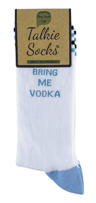 TALKIE SOCKS - Unisex Baumwolle Neuheit Bring Me Beer & Vodka Socken - Image 2