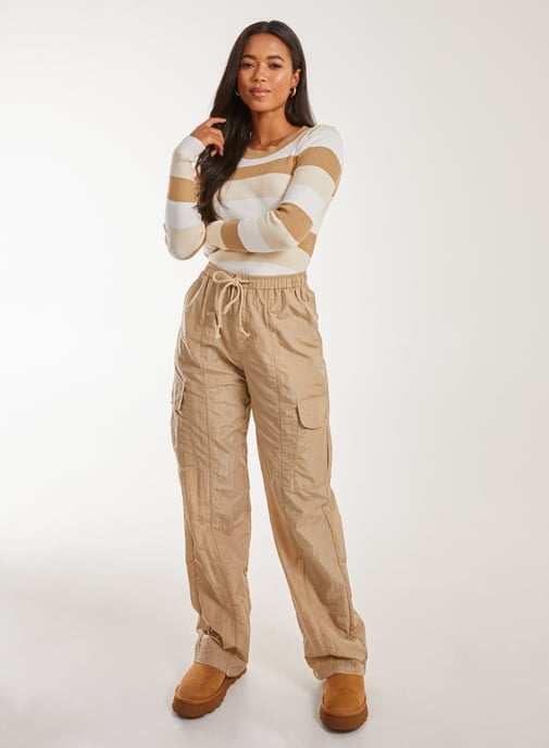 Striped Knitted Long Sleeve Jumper