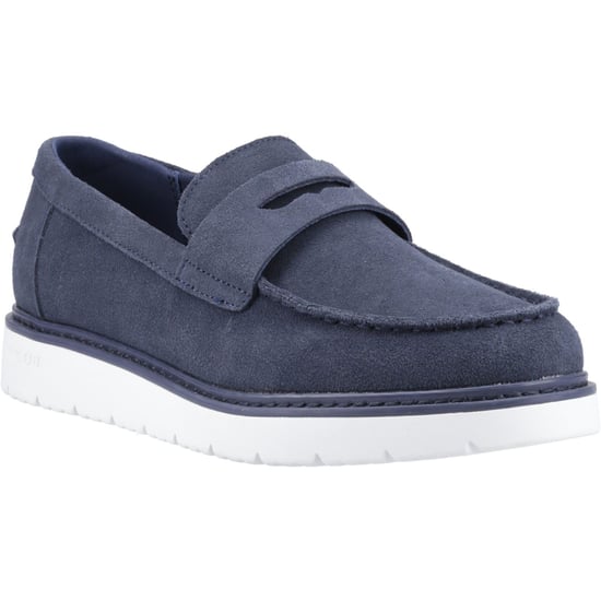 TOMS Navi TRVL LITE Havana Herren Mokassins aus Leder in Marineblau - Image 1