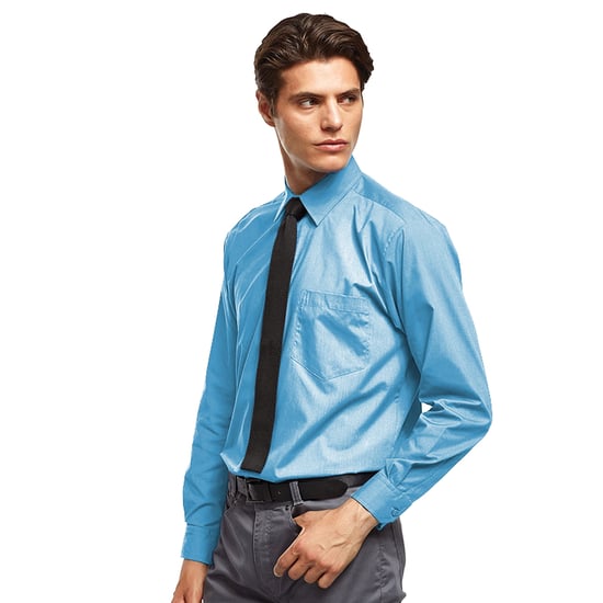 Premier - "Premier" Formelles Hemd für Herren Langärmlig (Türkis) - Image 2