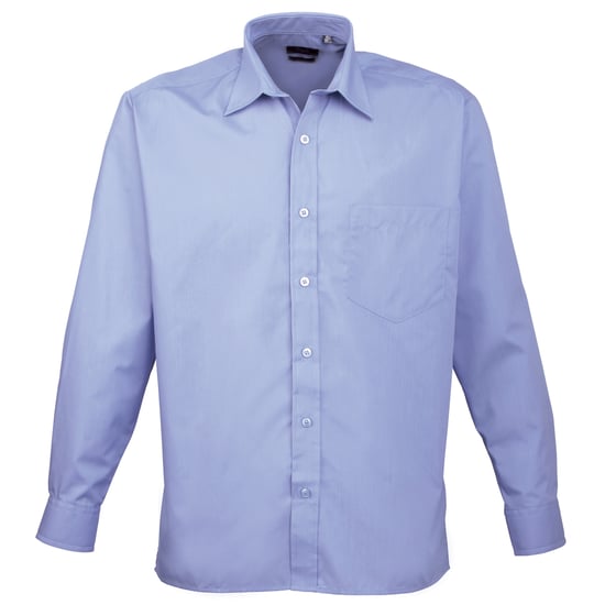 Premier - "Premier" Formelles Hemd für Herren Langärmlig (Mittelblau) - Image 1