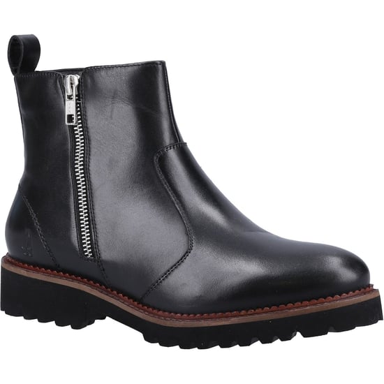 Hush Puppies Grace Zip Wildleder Damen Schwarz Stiefel - Image 1
