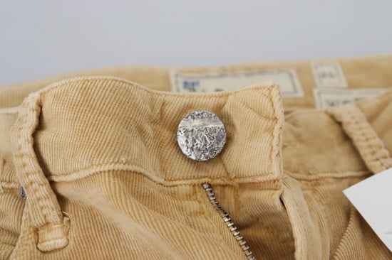 Acht Brown Cotton Corduroy Low Waist Women Casual Women's Jeans