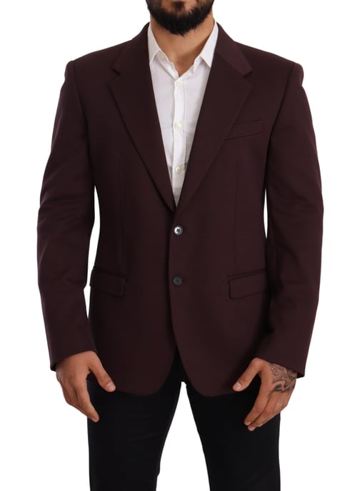 Dolce & Gabbana Herren Lila Baumwolle Slim Blazer Jacke - Image 1