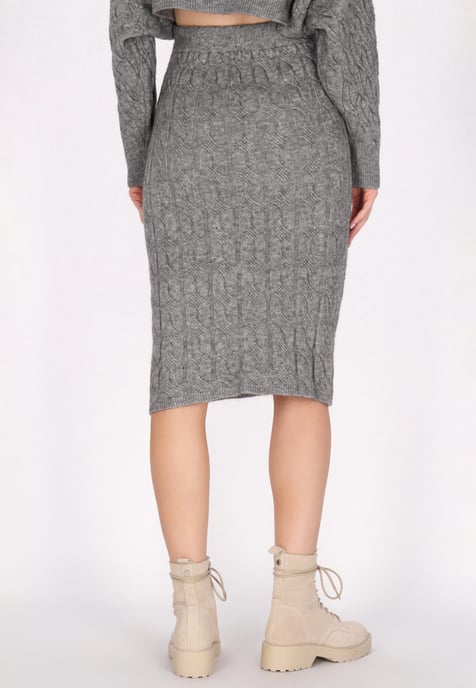 Dreimaster Rock Damen Grau Melange - Image 4